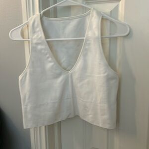 White athleta cropped tank